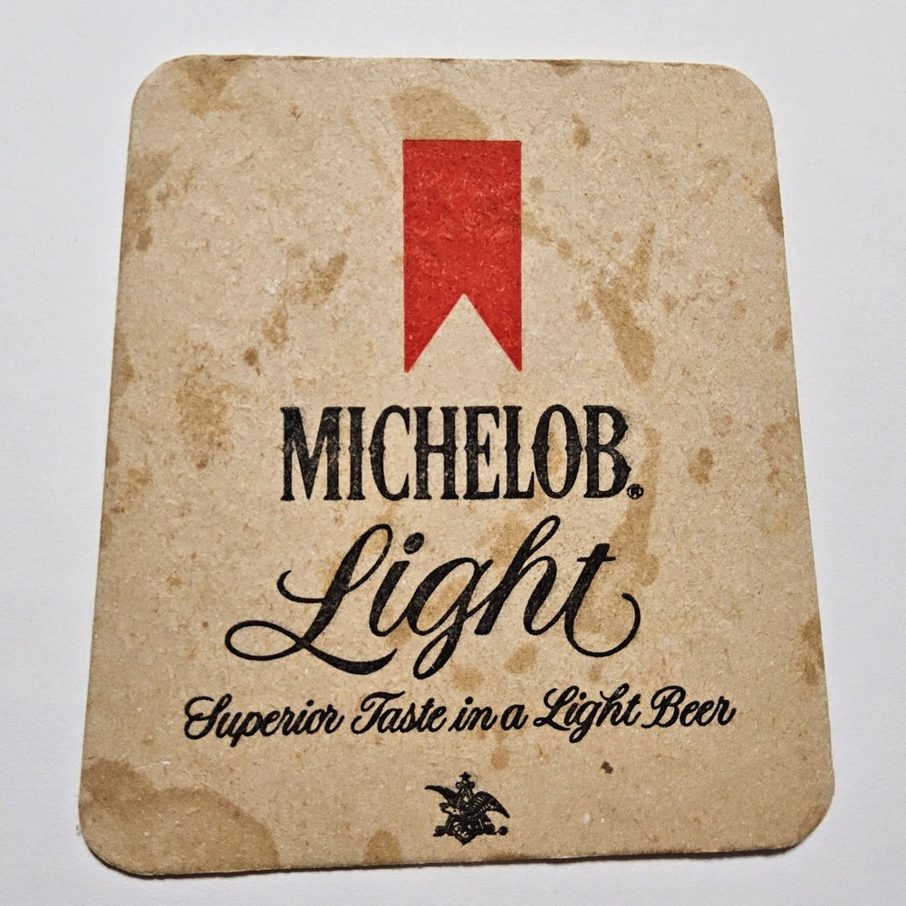 Michelob Light Beer Coaster Barware Collectible‎ Advertising Red Logo